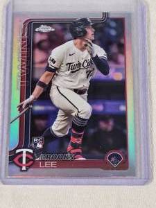 Brooks Lee Rookie 2025 Topps Chrome Refractor #234 - Minnesota Twins Baseball Card