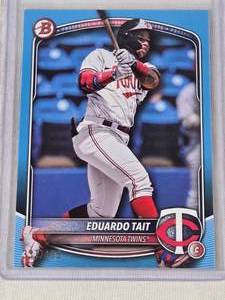 Eduardo Tait 2025 Bowman Sky Blue SP #BD-39 and Numbered 331499 - Minnesota Twins Baseball Card