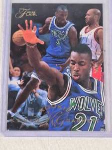 Kevin Garnett Rookie 1996 Fleer Flair #206 - Minnesota Timberwolves Basketball Card