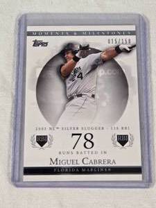 Miguel Cabrera 2005 Topps Moments & Milestones #78 and Numbered 1550 - Florida Marlins Baseball Card