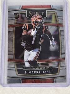 JaMarr Chase Rookie 2021 Panini Select Concourse #47 - Cincinnati Bengals Football Card