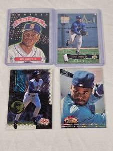 Lot of 4 Ken Griffey Jr. Baseball Cards Including Upper Deck Future Heroes and Donruss Gallery of Stars