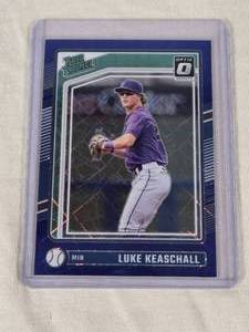Luke Keaschall 2024 Donruss Optic Blue Laser Prizm #152 - Minnesota Baseball Card