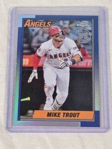Mike Trout 2025 Topps Chrome Refactor #90CU-1 - Los Angeles Angels Baseball Card