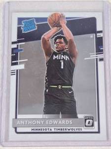 Anthony Edwards Rookie 2020-21 Panini Donruss Optic #151 - Minnesota Timberwolves Basketball Card