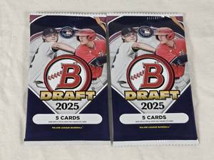 Lot of 2  Unopened Packs of Bowman Draft 2025 Baseball