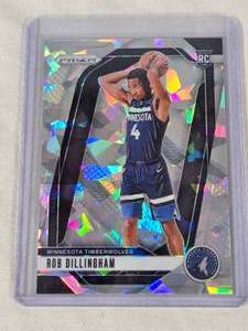 Rob Dillingham Rookie 2024-25 Panini Prizm Cracked Ice #250 - Minnesota Timberwolves Basketball Card