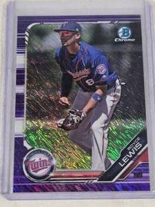Royce Lewis Rookie 2019 Bowman Chrome Purple Shimmer Refractor #BCP-151 - Minnesota Twins Baseball Card
