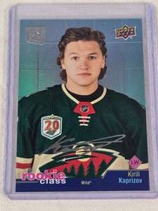 Kirill Kaprizov Rookie 2020-21 Upper Deck Extended Series Auto #RC-1 - Minnesota Wild Hockey Card