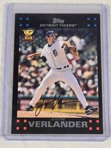 Justin Verlander Rookie Cup 2007 Topps Auto #160 - Detroit Tigers Baseball Card