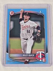 Riley Quick Rookie 2025 Bowman Sky Blue SP #BD-23 and Numbered 289499 - Minnesota Twins Baseball Card