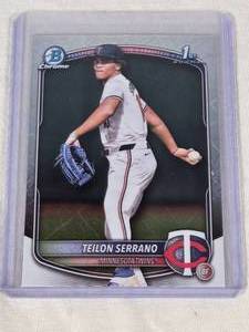 Teilon Serrano Rookie 2025 Bowman Chrome Laser Refractor #BCP-188 - Minnesota Twins Baseball Card