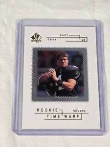 Brett Favre Rookie 1998 SP Authentic Rookie Time Warp Numbered 16402000 - Atlanta Falcons Football Card