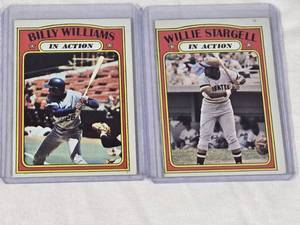 Lot of 2 Baseball Cards Featuring Billy Williams and Willie Stargell Vintage Baseball Cards