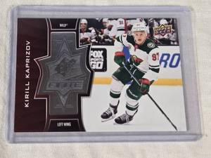 Kirill Kaprizov Rookie 2020-21 Upper Deck SPx Finite #SF-41 and Numbered 9732999 - Minnesota Wild Hockey Card