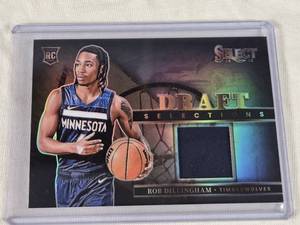 Rob Dillingham Rookie 2024-25 Panini Select Draft Selections Prizm Relic #DSM-ROB - Minnesota Timberwolves Basketball Card