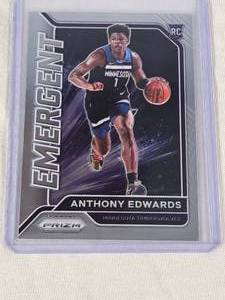 Anthony Edwards Rookie 2020-21 Panini Prizm Emergent #3 - Minnesota Timberwolves Basketball Card