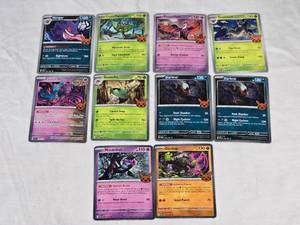 Lot of 10 Pokemon Holo Cards Featuring Gengar, Darkrai, and Other Characters
