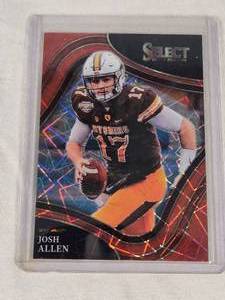 Josh Allen 2022 Panini Select Draft Picks Laser Prizm #169 - Wyoming Cowboys Football Card