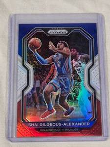 Shai Gilgeous-Alexander 2020-21 Panini Prizm RedWhiteBlue #118 - Oklahoma City Thunder Basketball Card