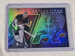 Jesper Wallstedt Rookie 2024-25 Upper Deck Triple Dimensions Insert #RR-15 - Minnesota Wild Hockey Card