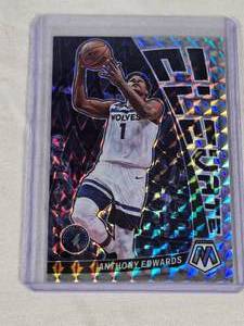 Anthony Edwards 2022-23 Panini Mosaic Silver Holo Prizm #5 - Minnesota Timberwolves Basketball Card