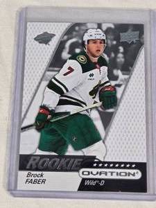 Brock Faber Rookie 2023-24 Upper Deck Ovation #102 - Minnesota Wild Hockey Card
