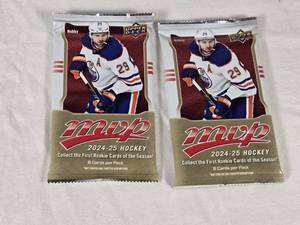 Lot of 2 Unopened 2024-25 Upper Deck MVP Packs