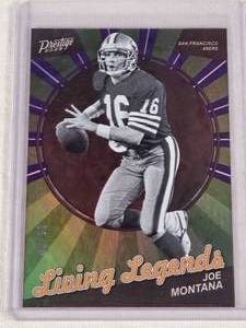 Joe Montana 2023 Panini Prestige Extra Points Green Foil SP #LL-23 and Numbered 4099 - San Francisco 49ers Football Card