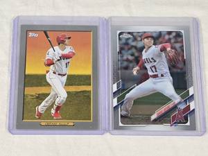 Lot of 2 Shohei Ohtani Baseball Cards - Includes Topps and Topps Chrome