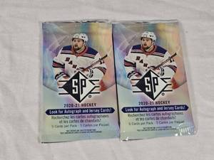 Lot of 2 Unopened Packs of Hockey 2020-21 SP Hockey Series Cards