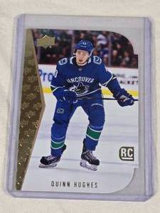 Quinn Hughes Rookie 2019-20 Upper Deck Series 1 Die Cut #5 - Vancouver Canucks Hockey Card