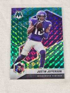 Justin Jefferson 2021 Panini Mosaic Prizm #132 - Minnesota Vikings Football Card