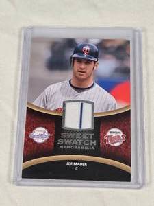 Joe Mauer 2008 Upper Deck Sweet Spot Sweet Swatch Memorabilia Game Used Relic #SS-JM - Minnesota Twins Baseball Card