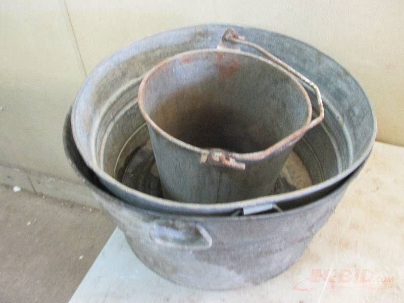 2 tubs and a pail