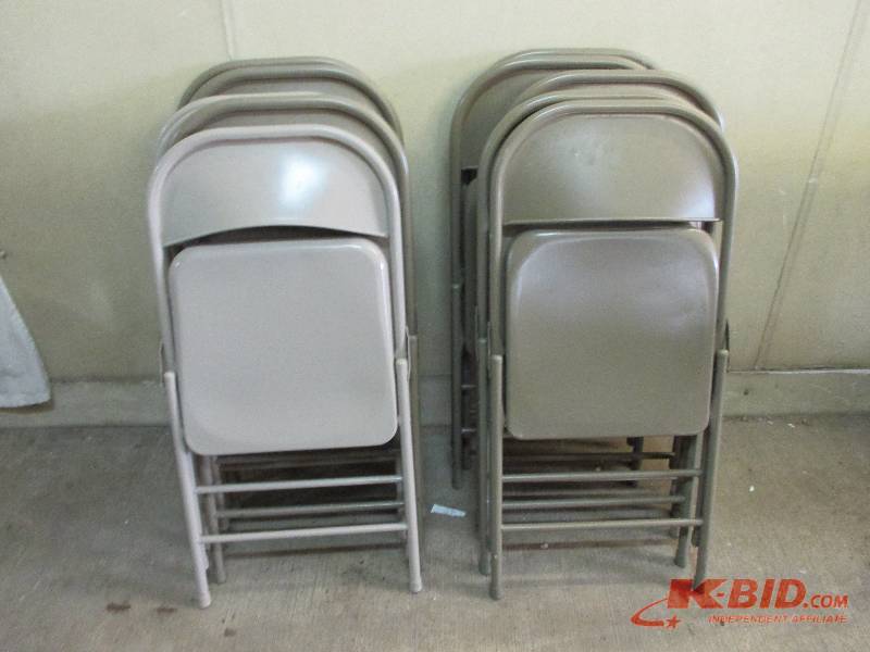 12 metal folding chairs