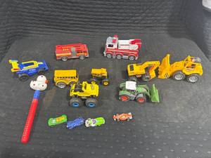 Assorted Plastic Toy Vehicles Lot