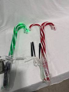 Lighted Candy Cane Decorations