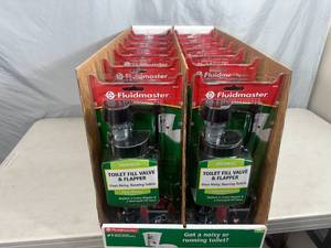 New Case of 14 Fluidmaster Universal Toilet Fill Valve and Flapper Kit
