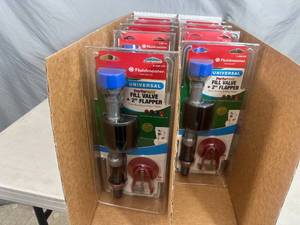New Case of 9 Fluidmaster Performax Universal Toilet Valve and Flapper Kit