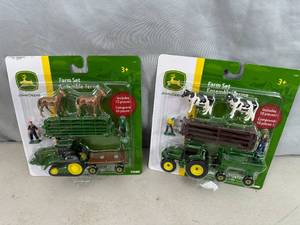2 New 10 pc John Deere Farm Toy Sets