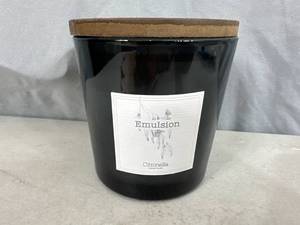 New Emulsion 13 oz Designer Citronella Candle with Lid