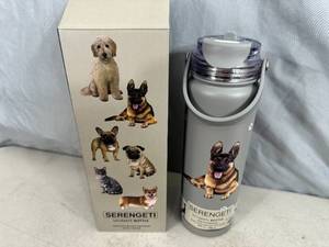 New Serengeti Vacuum Insulated Stainless Steel Water Bottle - German Shepherd Dog