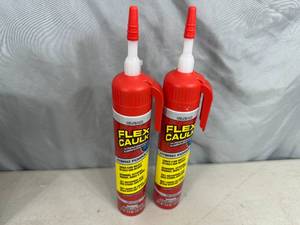 2 Cans of Flex Caulk with Trigger Flow Nozzle - Clear