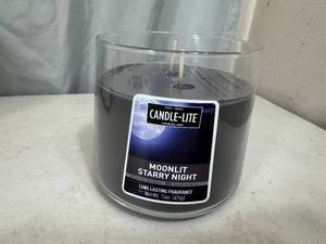 New Candle-Lite Moonlit Starry Night Dual Wick Candle