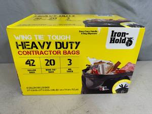New Box of Contractor Grade 42 Gallon Trash Bags