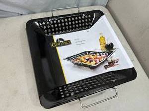New Grill Pro Non Stick Grilling  BBQ Wok