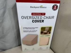 New Backyard Basics Oversize Patio Chair Cover Tan