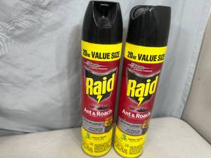 2 New Large Cans of Raid Ant  Roach Killer