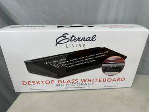 New Desktop Glass Whiteboard with Storage